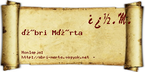 Ábri Márta névjegykártya